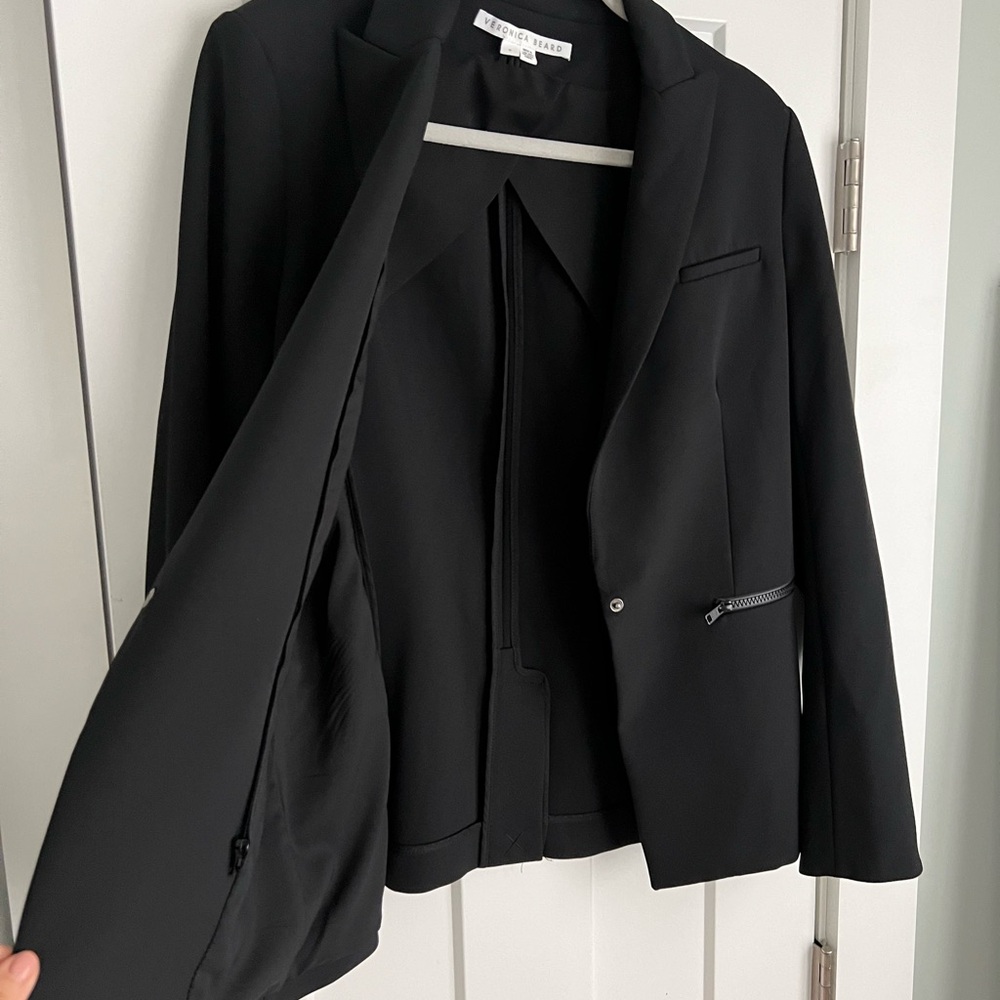 Veronica Beard Iconic Scuba Dickey Jacket Blazer Black - Picture 6 of 13